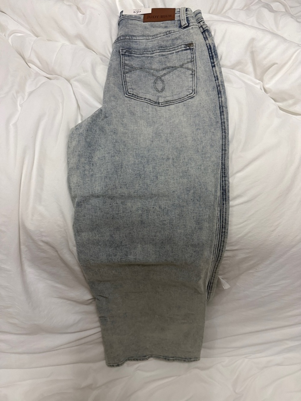 Judy Blue Light Wash Wide Leg Jeans Size 5 - Picture 6 of 8